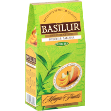 Чай зелений Basilur Магічні фрукти Диня і Банан картон 100г