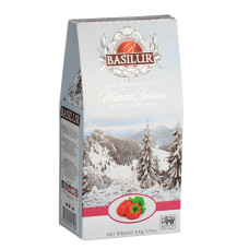Чай чорний Basilur Winter Strawberries Малина картон 100г