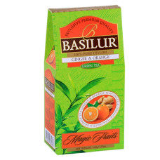 Чай зеленый Basilur Магические фрукты Имбирь и Апельсин картон 100г